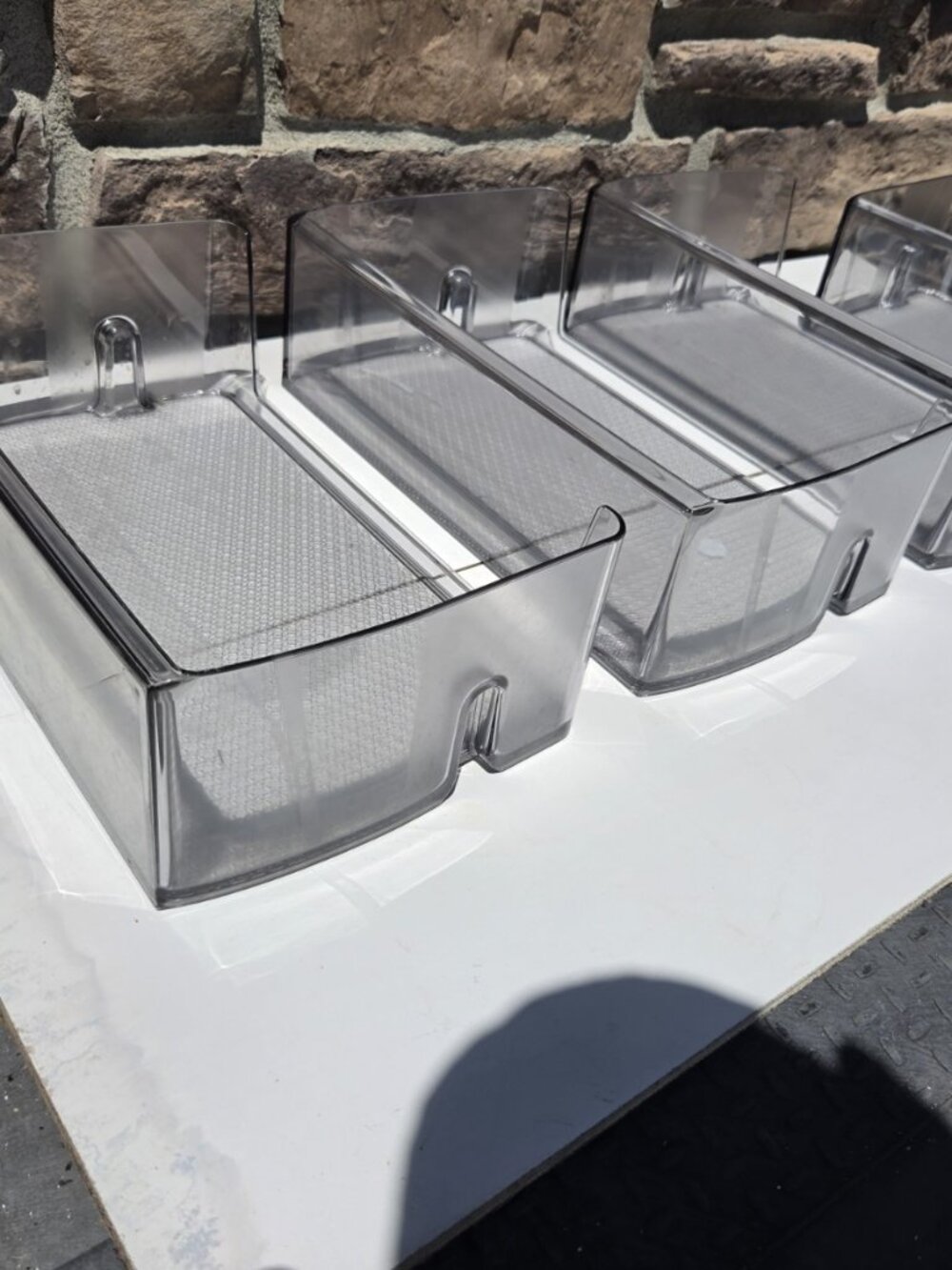 Samsung Refrigerator Door Bin Lot of 4 Clear Shelves